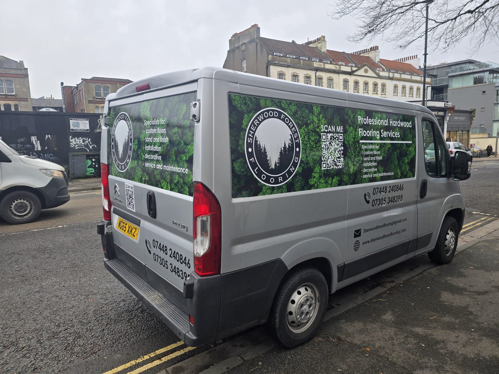 Sherwood Forest Flooring team installing engineered boards