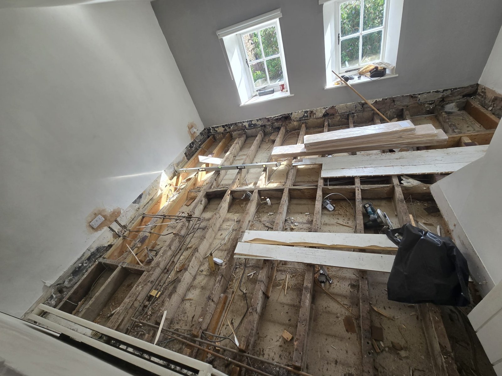 Before Hardwood floor fitting