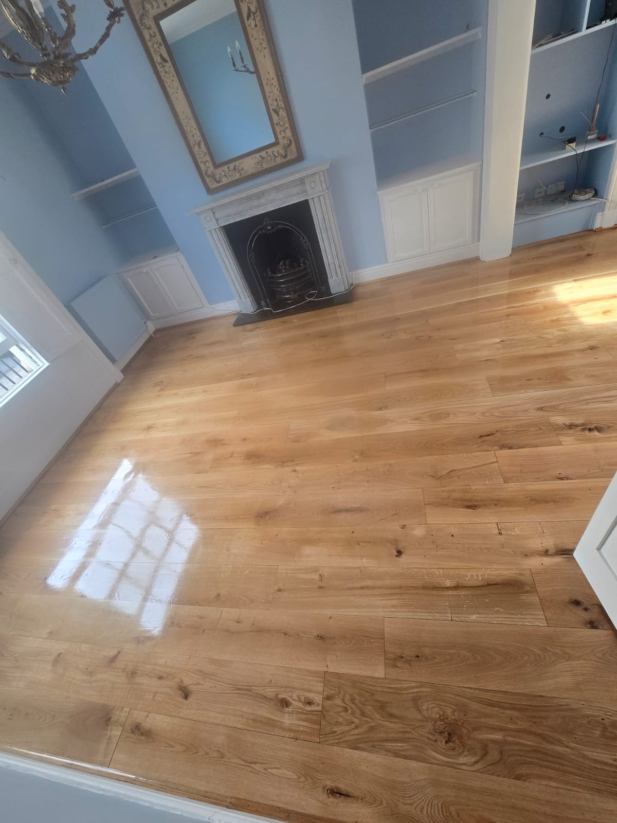 After hardwood floor repairs