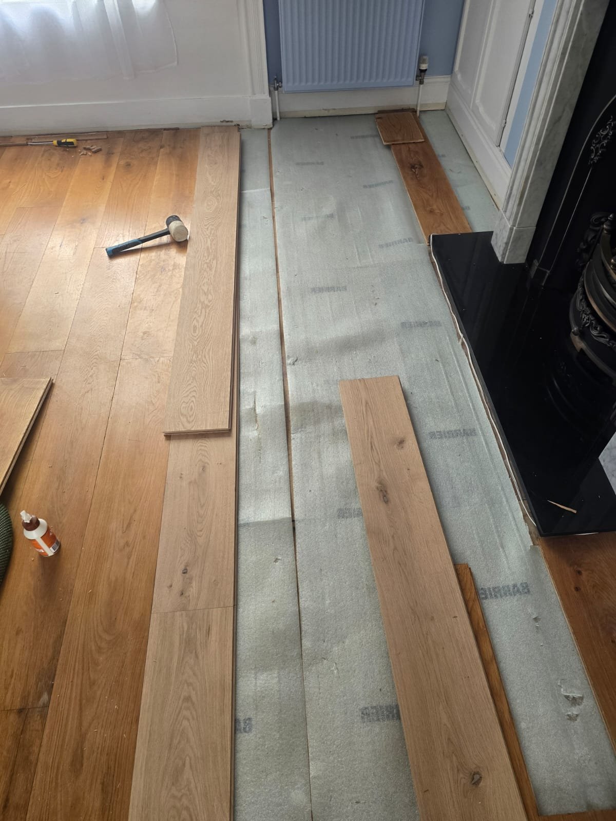 Before hardwood floor repairs