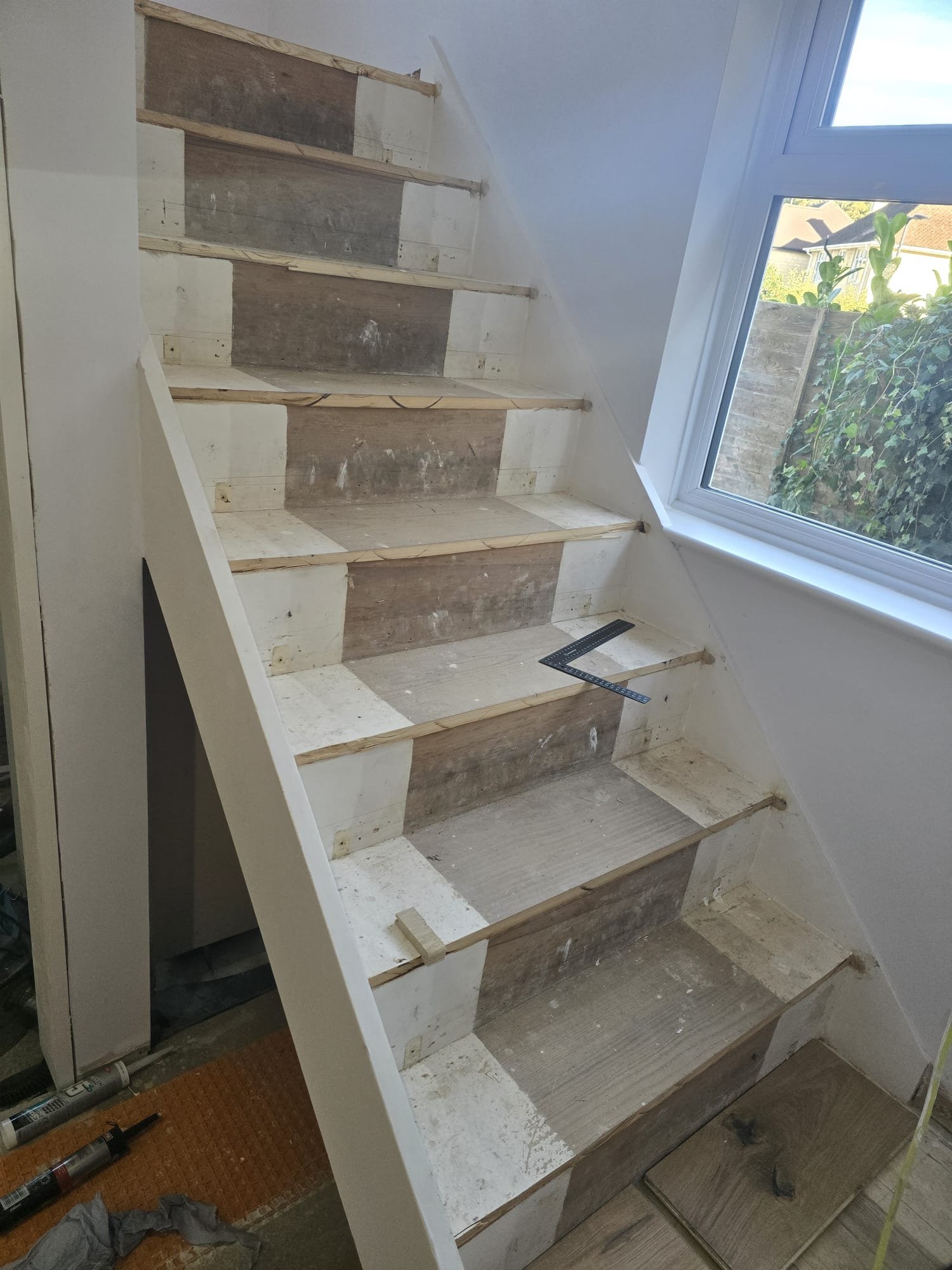 Before stairs restoration